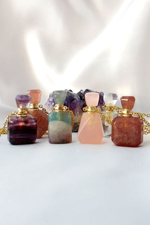 Healing Stones Bottle Pendant Necklace - AuraXaymaca 