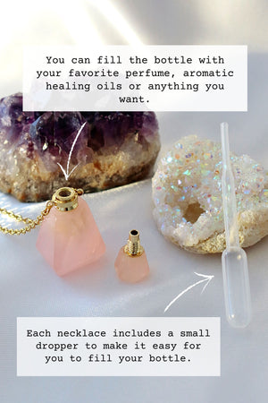 Healing Stones Bottle Pendant Necklace - AuraXaymaca 