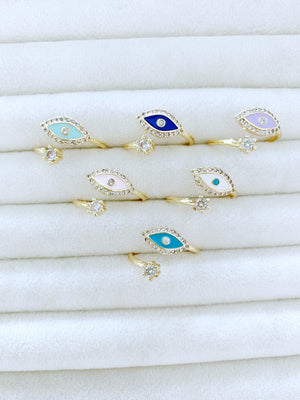 Boho Evil Eye Ring Jewelry, Healing - AuraXaymaca 